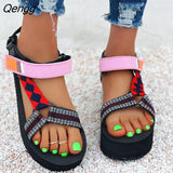 Niulatu Summer Sandals Open Toe Thick Bottom Women's Sandals Outdoor Sports Beach Shoes Women Plus Size Sandalias De Mujer DJSE