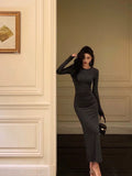 Niulatu Sheath Scoop neckline Black Prom Dresses Birthday Outfits Evening Gown SD1106