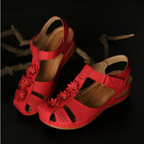 Niulatu Women Shoes Summer Women's Large Non Slip Lightweight Round Head Super Comfortable Slope Heel Comfortable Outdoor Sandals Women DJSE
