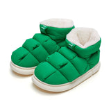 Niulatu Women's Home Slippers Winter Warm Plush Waterproof Slippers Women Comfortable Flat Indoor Non-slip Cotton Shoes Couple DJSE