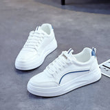 Niulatu Shoes Women 2025 Spring Fashion Non Slip Casual Shoes Flat Running Sheos Women Lace-up Comfort Sneakers Zapatos De Mujer DJSE