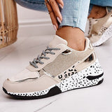 Niulatu Women Summer Shoes 2025 Spoorts Shoes Women Lace Up Wedge Sports Sneakers Vulcanized Platform Casual Shoes Flats Shoes DJSE