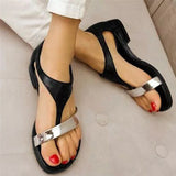 Niulatu Flat Gladiator Sandals Women Leather T-Strap Rome Sandals Cover Heel Buckle Strap Concise Mixed Colors Bohemian Shoes DJSE