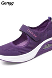 Niulatu Sneakers Women Fashion Mesh Breathable Casual Wedge Platform Hiking Shoes Female Tenis Feminino Zapatillas Mujer DJSE