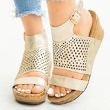 Niulatu 35-43 2025 New Low Heel Sandals Large Size Women's Shoes Single Shoes Wedge Sandals Low To Help Buckle Sandals Casual DJSE