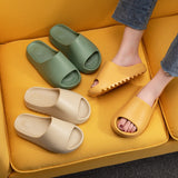 Niulatu Men and Women Slippers Summer Thicken Solid Color Home Indoor Shoes Eva Non-slip Beach Slides Bathroom Shoes Shower Slippers DJSE