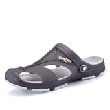 Niulatu Summer Men's Slippers Clogs Slip-On Garden Shoes Breathable Man Sandals Plus Size Male Beach Shoes Flip Flops Quick Dry DJSE