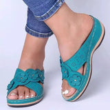 Niulatu Women's Shoes Summer Open Toe Sandals Woman Vintage Flowers Shoes For Women Casual Platform Retro Female Shoes DJSE