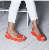 Niulatu Women Comfortable Sandals Flops Fashion Rome Slip-on Flat Shoes Women Slides Solid Casual Female PU Zapatos De Mujer DJSE