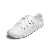 Niulatu Canvas Vulcanize Sneakers Casual Flat Heel Soft Fabric Slip on Lazy Handmade Sewing Lightweight Leisure Street Shoes Girl DJSE