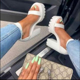 Niulatu Women Wedge Sandals White Summer Sandal Shoes for Women Thick Heels Sandals Platform Casual Shoes High Heels DJSE