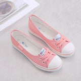 Niulatu Women Shoes Shoes Comfortable Shoes Slip-on Korean Tide Students Set Foot Flat Shoes Flat Heel Summer Round Toe Casual DJSE