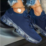 Niulatu to college 2025 Women Lace Up Mesh Sneaker Woman Breathable Vulcanized Women's Casual Flat Ladies Comfort Female Tennis Shoes Plus Size DJSE