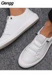 Niulatu Leather Shoes Men Sneakers Casual Male Footwear Fashion Brand White Shoes Mens Cow Leather White Sneakers A1697 DJSE