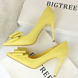 Niulatu Shoes Bow Woman Pumps Sexy High Heels Shoes Women Stiletto Casual Women Heels Office Shoes Women Basic Pump Ladies Shoes DJSE