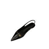 Niulatu Black Baotou Sandals Fairy Shoes 2025 New Spring And Summer Pointed Diamond Single Shoes DJSE