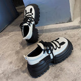 Niulatu Toe High Heel Women Mixed Colors Chunky Sole Platform Sneakers Shoes Women Pumps Goth Y2K Shoes DJSE