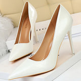 Niulatu Shoes Patent Leather Shoes Woman Pumps High Heels Stiletto Heels 10.5 Cm Red Wedding Shoes Bridal Shoes Women Heels 2025 DJSE