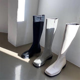 Niulatu Women's Knee High Boots Soft PU Women Long Boots Slip On Woman Boot Thick Platform Round Toe Female Shoes Autumn Winter 2025 DJSE