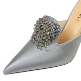 Niulatu Shoes New Woman Pumps Rhinestone Shoes For Women Heels Wedding Shoes Elegant Party Shoes Women High Heels Lady Stiletto DJSE