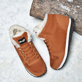 Niulatu Women Sneakers 2025 Keep Warm Winter Sneakers With Fur Winter Shoes For Women Black Sports Chaussure Femme Couple Tennis female DJSE