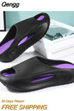 Niulatu Men Casual Beach Slippers 2025 Summer New Luxury Soft EVA Hollow Unisex Sport Sandals Women Platform Slides Shoes Zapatos Hombre DJSE