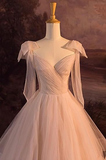 Niulatu Pink Tulle Sequins tiered Prom Dress Evening Dress HZ1007