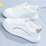 Niulatu Shoes Women 2025 Spring Fashion Non Slip Casual Shoes Flat Running Sheos Women Lace-up Comfort Sneakers Zapatos De Mujer DJSE