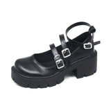 Niulatu Janes Women's Patent Leather Pumps Ladies Lolita Shoes Woman Waterproof Platform Cosplay High Heels Female Vintage Footwear DJSE