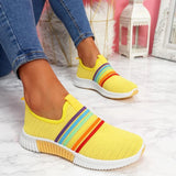 Niulatu Autumn Sock Knitted Women Sneakers Air Mesh Soft Female Vulcanized Shoes Casual Slip on Ladies Flat Candy Color Shoes New DJSE