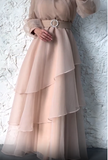 Niulatu A-line Long Sleeves Evening Dress HZ1007