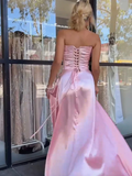 Niulatu Strapless Beaded Satin Formal Mermaid Prom Evening Dress HZ1007