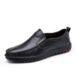 Niulatu Leather Men Shoes Summer Slip On Loafers Men Casual Leather Shoes Blue Flats Hot Sale Driving Shoes Moccasins DJSE