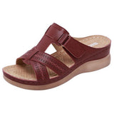 Niulatu Women Shoes Summer Premium Orthopedic Female Platform Wedges Open Toe Sandals Retro Anti-slip Leather Casual Fashion Shoes DJSE