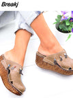 Niulatu Women Sandals Summer Platform Shoes For Woman High Heel Sandals Summer Shoes Sewing Retro Toeless Sandalia DJSE