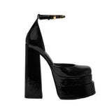 Niulatu New Brand Sexy Platform Punps Women's Sandals Thick High-Heeled Party Shoes Diamond Wedding Black Big Size Zapatos Mujer DJSE