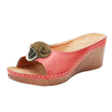 Niulatu Casual Sandals Women Wedges Sandals Flowers Open Toe Fish Mouth Med Summer Women Shoes Fashion 2025 High Heel Shoes DJSE