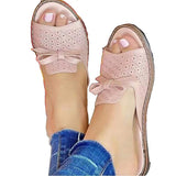 Niulatu Women Shoes Sandals Bowknot Sandals Woman Hollow Out Women Shoe Slip On Women Sandals Slipper Plus Size Zapatillas Mujer DJSE