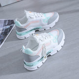 Niulatu Women Korean Platform Sneakers Women Shoes Thick Bottom Chunky Sneakers Breathable Mixed Colors Slip on Casual Shoes Woman 2025 DJSE