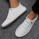 Niulatu Leather Shoes Men Sneakers Casual Male Footwear Fashion Brand White Shoes Mens Cow Leather White Sneakers DJSE