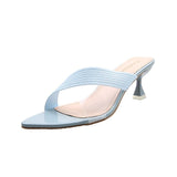 Niulatu Women Yellow Green Beige Pumps Sandals For Ladies Sexy Mules High Heels Slip-on Slippers Slides Shoes New 2025 DJSE