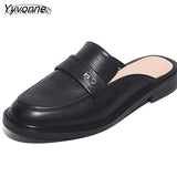 Niulatu Women Flats 2025 Genuine Leather Sneakers Round Toe Slip On Chunky Loafers Flats Platform Brogues Ladies Summer Gladiator Shoes DJSE