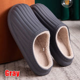 Niulatu Waterproof Non-Slip Home Slippers Men Cotton Shoe EVA Slippers Winter Warm Indoor Ladies Soft Couples Platform Shoes Zapatos DJSE