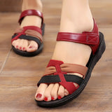 Niulatu Shoes Women Sandals Fashion Women's Shoes Open Toe Women Walking Sandals Solid Color Zapatillas Mujer Female Flat Shoes DJSE