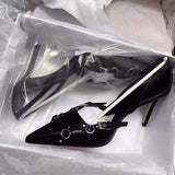 Niulatu Fashion High Heels Large Size Metal Buckle with Women's Shoes Summer Sandals New Large Size 42 Zapatos De Mujer Pumps DJSE