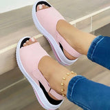 Niulatu Women Shoes Summer 2025 Breathable Wedges Sneakers Shoes Women Plus Size Shoes Women Trainers Flat Vulcanize Shoes Sport Sandals DJSE