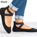 Niulatu Matte Round Toe Women's Ankle Strap Hollow Single Shoes Ballet Flats Spring 2025 Ladies Fashion Comfortable Female Rome DJSE