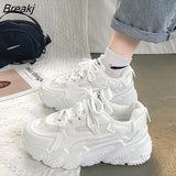 Niulatu Women' Sneakers Thick Bottom Platform Vulcanize Casual Chunky Running Shoes for Woman Autumn Winter Female 2025 DJSE