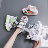 Niulatu 2025 Platform Gladiator Sandals Lace Up White Sandals Women High Heels Wedges Casual Sports Shoes Woman Spring Summer DJSE