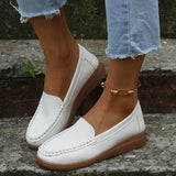 Niulatu Women Flats 2025 Spring Summer Shoes Women Heels 4.3CM Genuine Leather Chaussures Femme Casual Women Loafers Ballet Flat Shoes DJSE